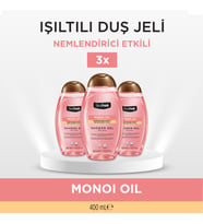 Deep Fresh Duş Jeli Monoi Kapaklı 3 x 400 ml