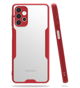 Durukar® Samsung Galaxy A72 Kılıf Platin Silikon - Kırmızı