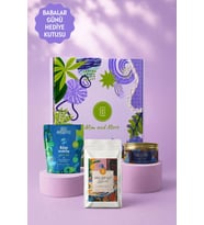 Babalar Günü Hediye Kutusu - Damla Sakızlı Türk Kahvesi, Breakfast Blend Filtre Kahve, Blue Matcha Doypack Hediye Kutusu