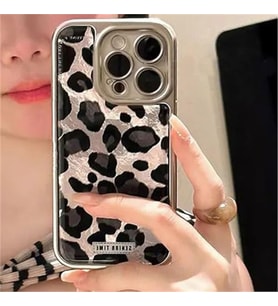 Coverzone iPhone 15 ile Uyumlu Leopar Desenli ?effaf K?l?f Parlak ve ??k Tasar?m Darbe Emici Koruma 2mm Kamera Korumal? Arka Kapak No 1
