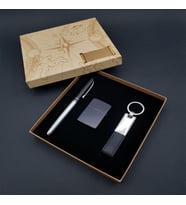 Kalem Çakmak Anahtarlık Silver Set