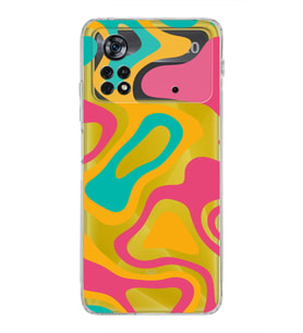 Xiaomi Poco X4 Pro Kamera Korumalı Kapak Renkli Desen Tasarımlı Şeffaf Kılıf
