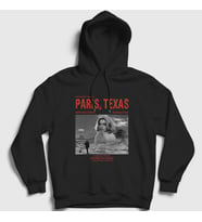 Presmono Unisex Beyaz Poster Film Paris Texas Kapüşonlu Sweatshirt 481713tt (Siyah)
