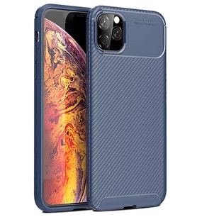 Durukar® iPhone 11 Pro Max Kılıf Auto Focus Karbon Kapak - Lacivert