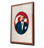 Atatürk Cam Tablo 4 mm Dayanıklı Temperli Cam