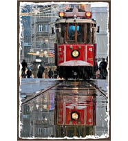 İstanbul Tasarımlı Ahşap Poster