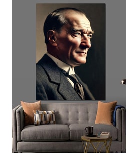 Mustafa Kemal Atatürk Dekoratif Kanvas - Mdf Ahşap Tablo