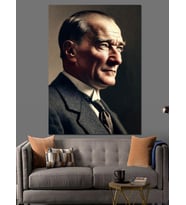 Mustafa Kemal Atatürk Dekoratif Kanvas - Mdf Ahşap Tablo