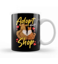Cute Cat & Dog Adopt Don t Shop Kupa Bardak Porselen
