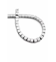 Hematit Taşı Küp Kesim Parlak Gümüş 6x6mm Doğal Taş Dizi