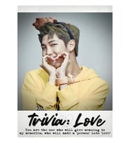 Bts Rm Trivia: Aşk Polaroid Tablo Ahşap Poster Dekoratif Kod1445