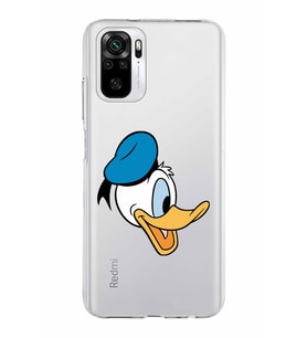 Xiaomi Redmi Note 10s Uyumlu Kapak Donald Duck Tasarımlı Şeffaf Silikon Kılıf