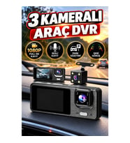 3 Kameralı Araç DVR Kamera Sistemi Full HD Sesli Kayıt Park Gözetimi ve Geri Görüş