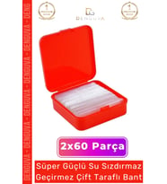 Süper Güçlü Yapışkan Kolay Çıkarılabilir Çok Amaçlı 60 Parça Çift Taraflı Şeffaf Bant 2 Adet