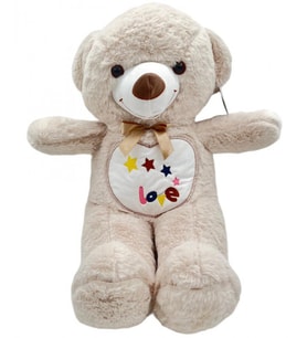 Peluş Salaş Kalpli Ayıcık 70 Cm - Mavi Su Dünyası (Çok Renkli)