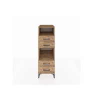 Kronos Dolap 2 Raflı 4 Çekmeceli 44x59x134 Çam-Çam