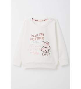 Breeze Kız Çocuk Sweatshirt Ayıcık & Yazı Baskılı 1.5-5 Yaş, Ekru