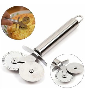 Çift Başlı Metal Pizza Ve Hamur Ruleti