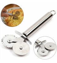 Çift Başlı Metal Pizza Ve Hamur Ruleti