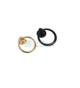 Halka Süs Yuvarlak Üstten Vidalı Sarkaç Kulp 65 Mm. Mat Siyah