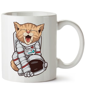 Kedi Baskılı Porselen Kupa Bardak