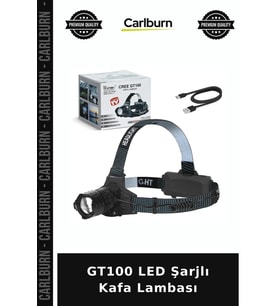 GT100 LED Şarjlı Kafa Lambası Aydınlatma Ekipmanı Yedek Işık Güçlü Fener