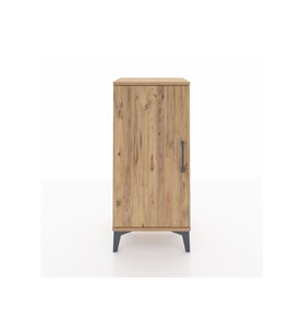 Arges Komodin 2 Raflı Tek Kapaklı 44x30x96 Çam-Çam