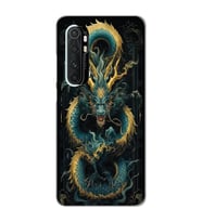 Xiaomi Mi Note 10 LITE Uyumlu Ejderha Tasarımlı Şeffaf Telefon Kılıfı