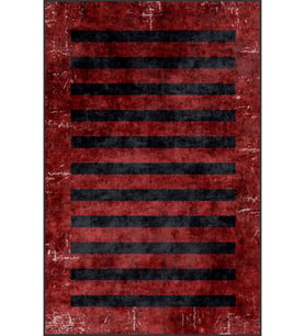 Eliana Home Baskılı, Yıkanabilir Kaymaz Taban Salon Halısı LNA1539-SD250 100x150 cm (Kırmızı)