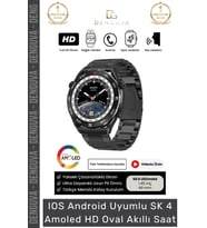 Yeni Nesil SK4 Ultimate Amoled HD Oval Ekran Spor Sağlık Sensörlü IOS Android Uyumlu Akıllı Saat