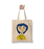 Coraline Bez Çanta Uzun Saplı Alışveriş Çantası Plaj Çantası (Beyaz)