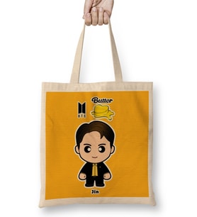 Bts Jin Butter Version in Minime Style Bez Çanta Uzun Saplı
