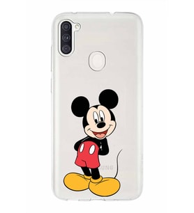 Samsung Galaxy A11   Kapak Mickey Mouse Tasarımlı Şeffaf Silikon Kılıf