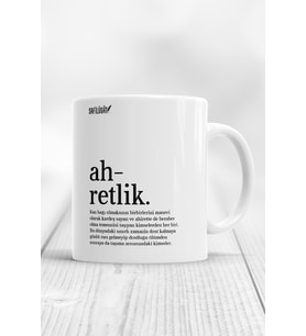 Ahretlik Açıklamalı Baskılı Kupa Bardak