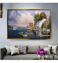 Altın Çerçeveli dekoratif tablo l185 (Gold)