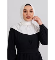 Krem Pratik Hazır Geçmeli Tesettür Eşarp Sandy Kumaş Arkadan Çıtçıtlı 2101_40