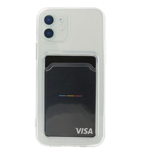 Newface Apple iPhone 12 Kılıf Kart Şeffaf Silikon - Şeffaf