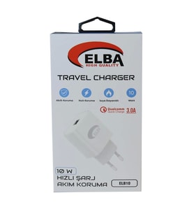 Elba Elb10 10W 3.0A Hızlı Şarj Akıllı Koruma Usb EV Şarj Kafa