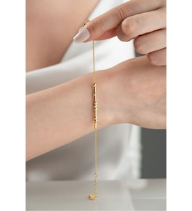 925 Ayar Gümüş Gold Trend Bileklik
