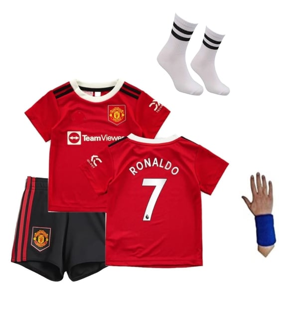 MANCHESTER UNİTED RONALDO KIRMIZI 7 NUMARA ÇOÇUK FORMA TAKIMI