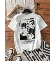 Every Moment Baskılı Tasarım Tshirt (A.Beyaz)