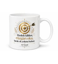 Okçuluk Temalı Altın Hedef Tam İsabet Konsantrasyon Baskılı Kupa Bardak Hediye