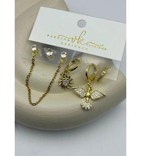 Vip 6'lı Gold Küpe - 25-vip151