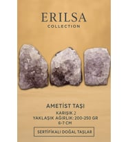 Sertifikalı Ametist Taşı Kütlesi 200-250 Gr – Doğal Ham Kristal Şifa Taşı Stresi Azalt Huzur Ver (Çok Renkli)
