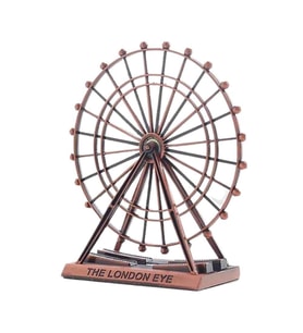 Vintage Metal İngiltere London Eye Biblo Antik Bakır 9 cm
