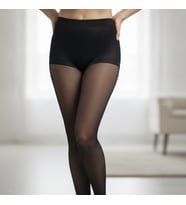 Lady Fity Kadın Parlak İnce Siyah Renk Büyük Beden 15 Den Külotlu Çorap 44-50 BB2708