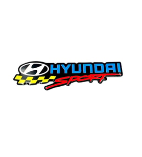 Hyundai Alüminyum Pleksi Arma Sticker - Hyundai Sport Arma