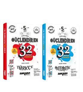 Ankara Yayıncılık 5.Sınıf Türkçe ve Matematik Güçlendiren 32 Haftalık Deneme Seti 2 Kitap