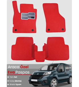 FİAT FİORİNO KOLTUKLU (2021-2025) Uyumlu EVA Paspas Tam Set–Araca Özel,Su Geçirmez