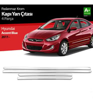 Hyundai Accent Uyumlu Blue Krom Kapı Yan Çıtası 2011 Üzeri